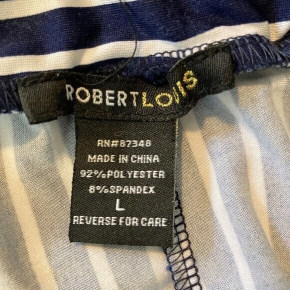 Robert Louis Striped Shorts Stretch Nautical Sailing Summer Beach Lake Coastal L - Picture 3 of 4